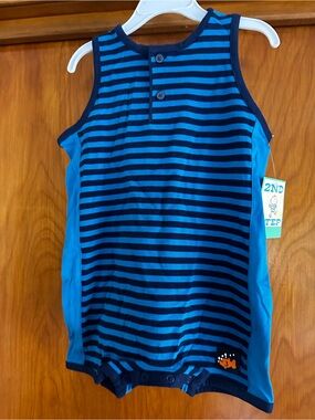 Second Step 24M NWT Fish Embroidered Cotton Shirt Button Front Y2K